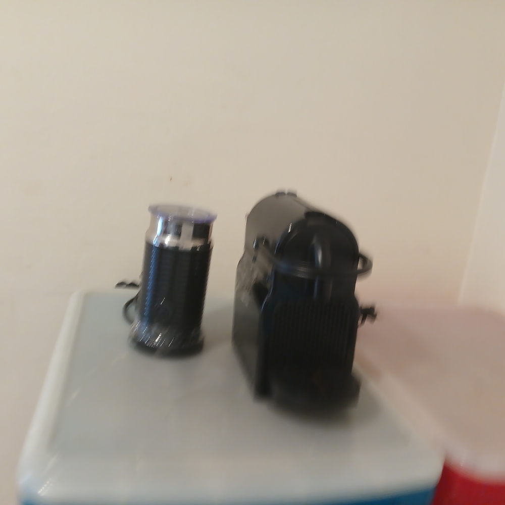 Black Coffee Machine with Milk Frother